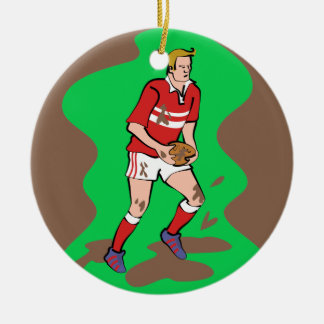 Adorno De Cerámica Rugby