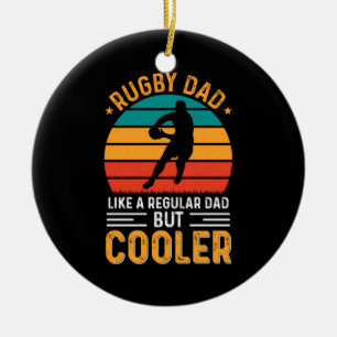 Adorno De Cerámica Rugby Dad
