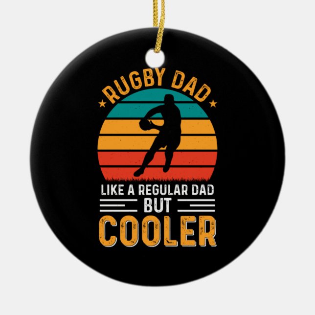 Adorno De Cerámica Rugby Dad (Frente)