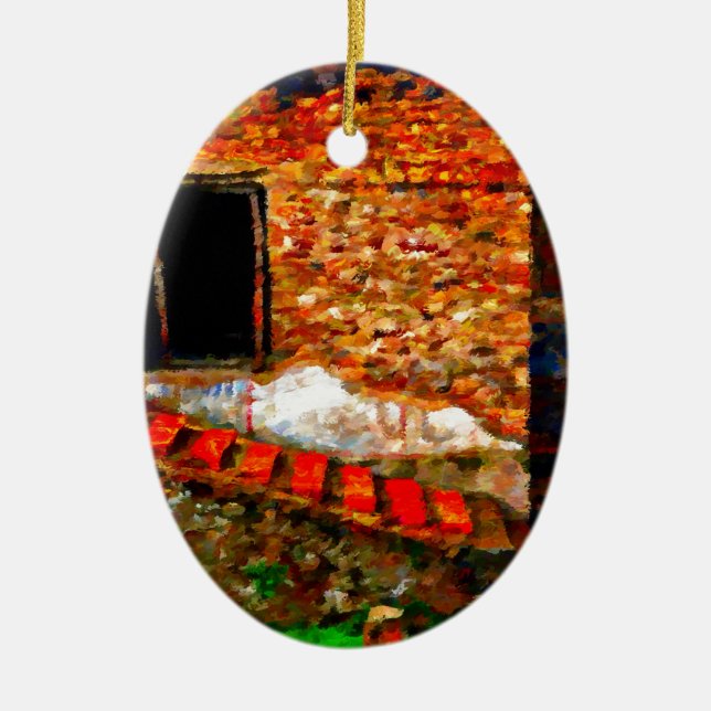 Adorno De Cerámica Ruinas en Pompeya Italia (Frente)