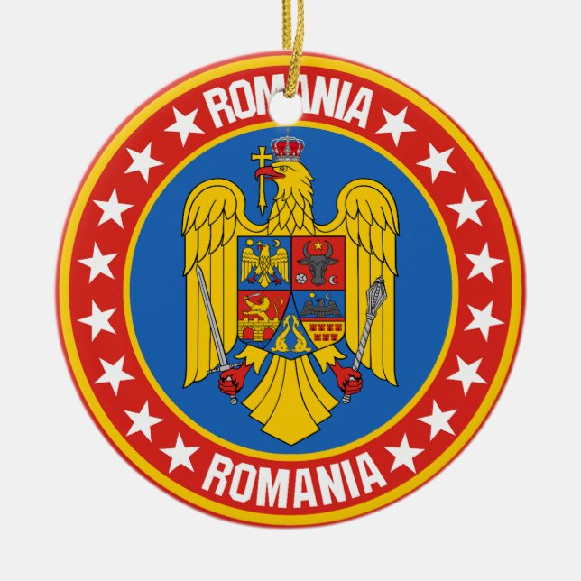 Adorno De Cerámica Rumania (Frente)