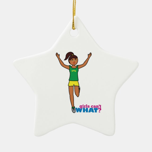 Adorno De Cerámica Runner - Oscuro - Sin línea de fin (Frente)