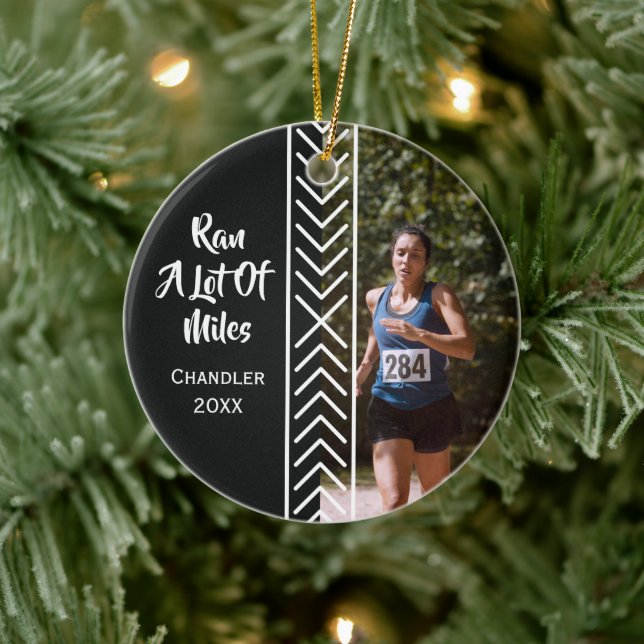 Adorno De Cerámica Running Gifts Runner Marathon Miles Marathoner  (Árbol)