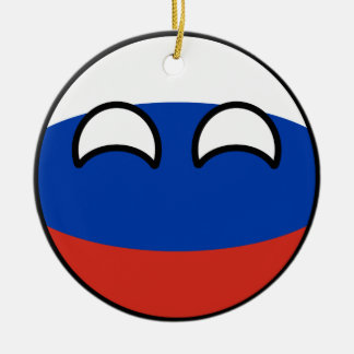 Adorno De Cerámica Rusia Geeky que tiende divertida Countryball
