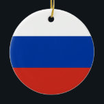 Adorno De Cerámica Russia Flag<br><div class="desc">Russia Flag Ornament. You can add your own text or graphics by clicking "customize further"</div>