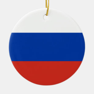 Adorno De Cerámica Russia Flag