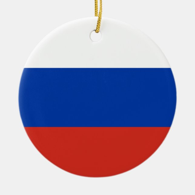 Adorno De Cerámica Russia Flag (Frente)