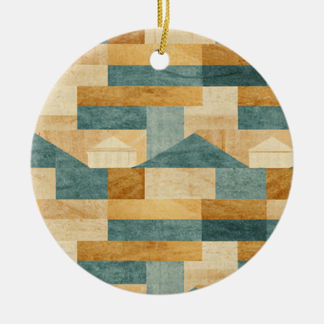 Adorno De Cerámica Rústico/Cabina/Lodge/Mountain (Frente)