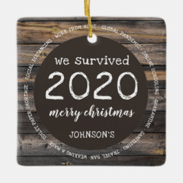 Adorno De Cerámica Rústico sobrevivimos a la foto de 2020