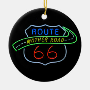 Adorno De Cerámica Ruta 66, La carretera madre, Rótulo neón