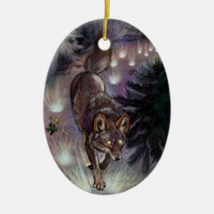 Adorno De Cerámica Ruta de acceso iluminar Coyote