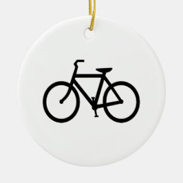 Adorno De Cerámica Ruta de Bicicleta Negra