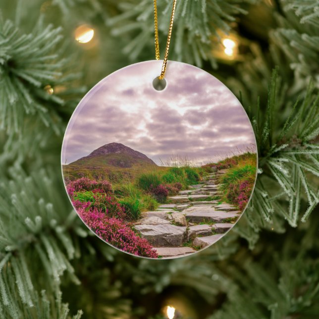 Adorno De Cerámica Ruta de montaña a las nubes (Árbol)