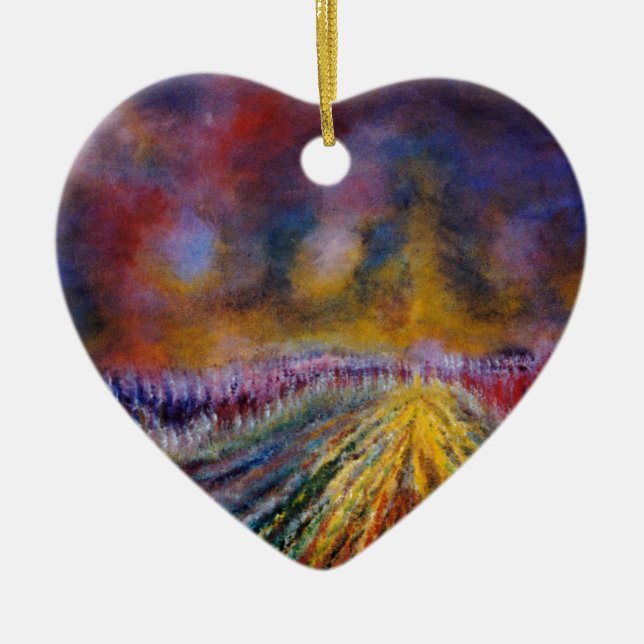 Adorno De Cerámica Ruta púrpura (Frente)