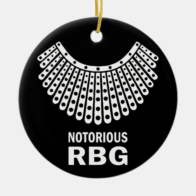 Adorno De Cerámica Ruth Bader Ginsburg - conocido RBG (Frente)