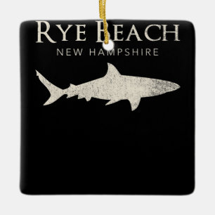 Adorno De Cerámica Rye Beach New Hampshire - Regalos de los amantes d