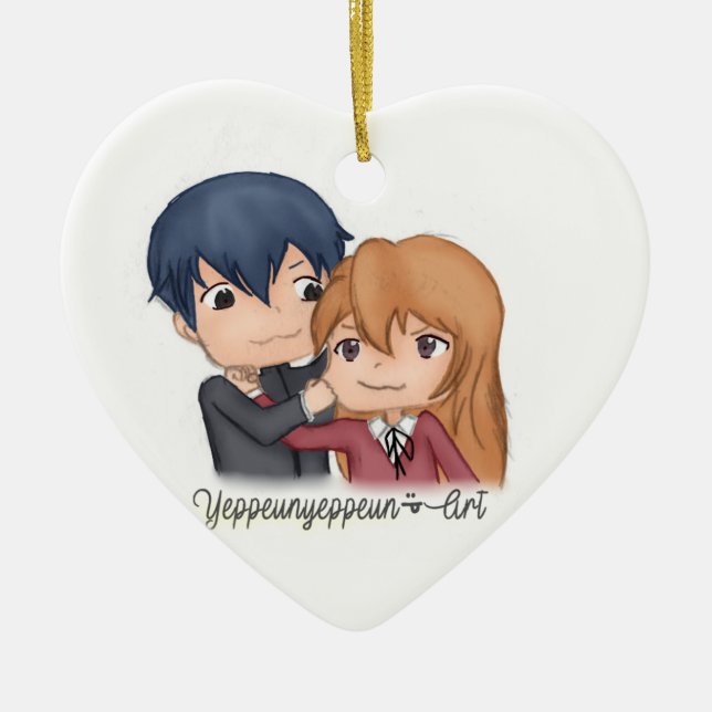 Adorno De Cerámica ~ Ryuuji x Taiga de Toradora (Frente)