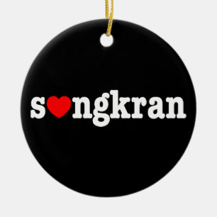 Adorno De Cerámica s ❤ ngkran ~ Heart (Love) Songkran