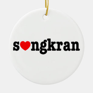 Adorno De Cerámica s ❤ ngkran ~ Heart (Love) Songkran