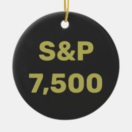 Adorno De Cerámica S&P 7,500 Level Stock Market Index Celebration