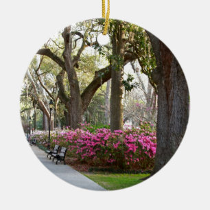 Adorno De Cerámica Sabana Georgia en las azaleas Oa del parque de