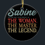 Adorno De Cerámica Sabine Nombre I Vintage Beach I Personalizado Sabi<br><div class="desc">Sabine Nombre I Vintage Beach I Personalized Sabine Gift. Regalo perfecto para tu padre, mamá, papá, hombres, mujeres, amigos y familiares en el Día de Acción de Gracias, Día del Navidad, Día de la Madre, Día del Padre, 4 de julio de 1776 Día independiente, Día de los Veteranos, Día de...</div>