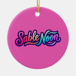 Adorno De Cerámica Sable Noon - Logotipo Básico