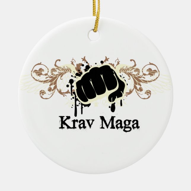 Adorno De Cerámica Sacador de Krav Maga (Frente)