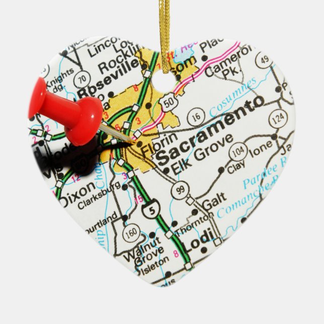 Adorno De Cerámica Sacramento, California (Frente)
