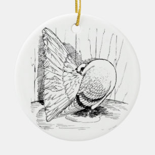 Adorno De Cerámica Saddle Fantail 1978