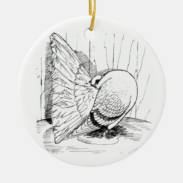 Adorno De Cerámica Saddle Fantail 1978 (Frente)
