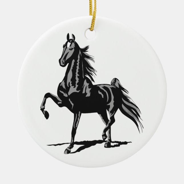 Adorno De Cerámica Saddlebred estadounidense (Frente)