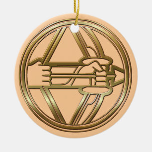 Adorno De Cerámica Sagitario del latón y del cobre
