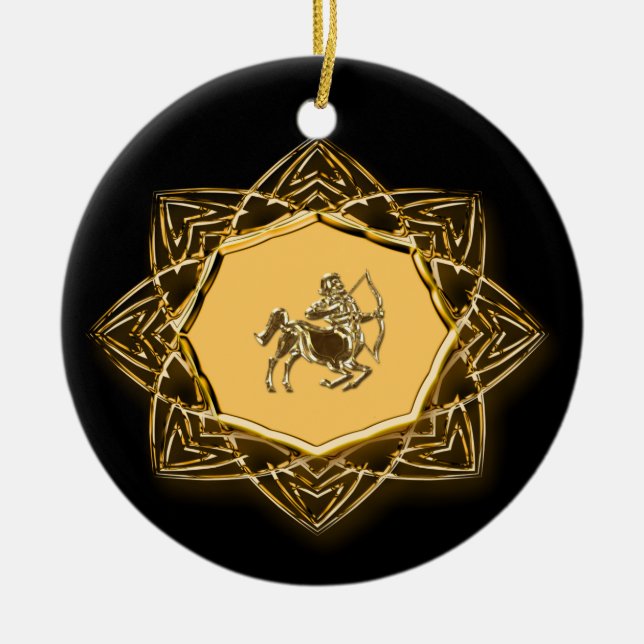 Adorno De Cerámica ¡Sagitario del zodiaco - modifiqúelo para (Frente)