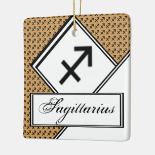Adorno De Cerámica Sagittarius Zodiac Symbol Standard de K Yoncich