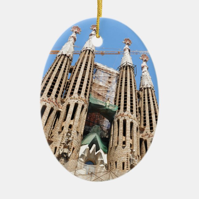 Adorno De Cerámica Sagrada Familia en Barcelona, España (Frente)