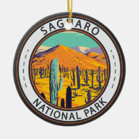 Saguaro National Park Cacti In Spring Badge