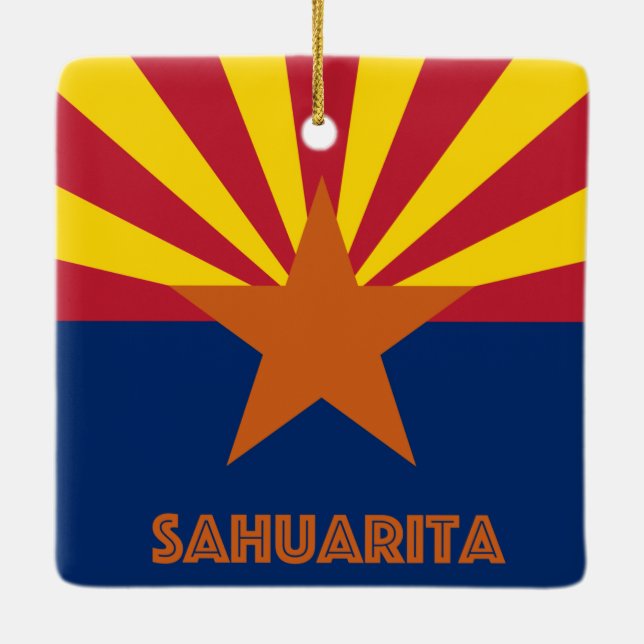 Adorno De Cerámica Sahuarita Arizona (Reverso)