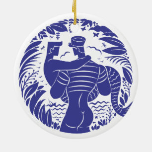 Adorno De Cerámica Sailor n merman