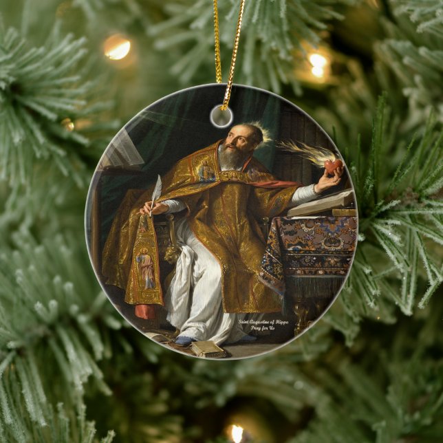 Adorno De Cerámica Saint Augustine of Hippo (Árbol)