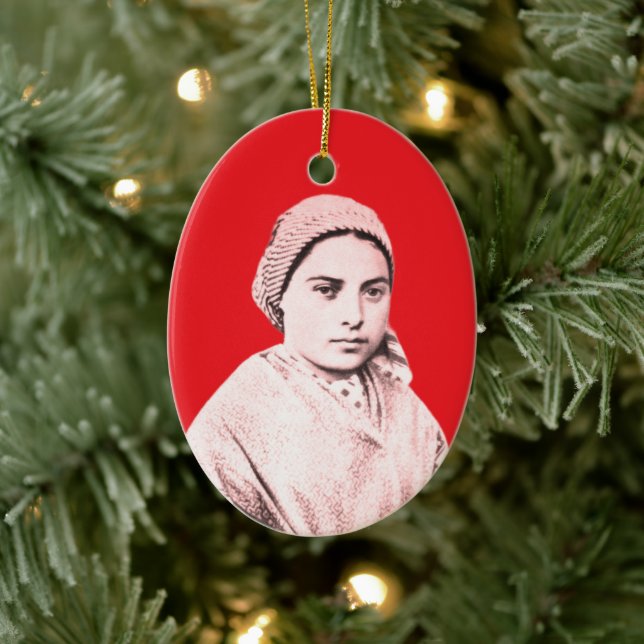 Adorno De Cerámica Saint Bernadette Soubirous como un niño (Árbol)