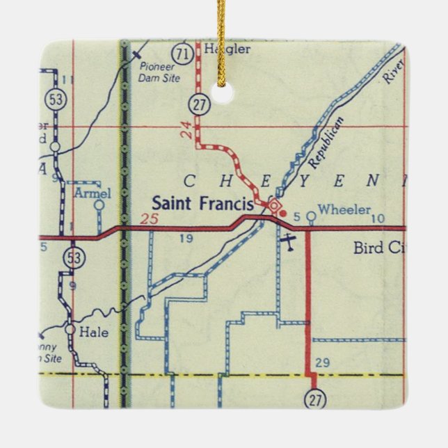 Adorno De Cerámica Saint Francis Kansas (Reverso)