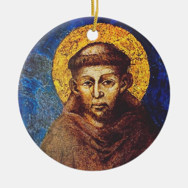 Adorno De Cerámica Saint Francis of Assisi The Canticle of Creation (Frente)