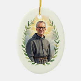 Adorno De Cerámica Saint Maximilian Kolbe God's Peace and Blessing