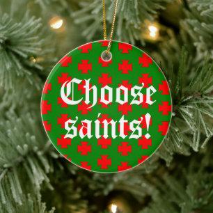 Adorno De Cerámica Saints_Aplenty Eslogan Circ (Edición de Navidad 1)