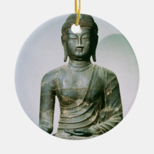 Adorno De Cerámica Sakyamuni asentado Buda de Ch'ungung-ni (hierro)
