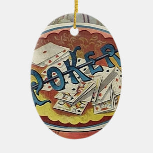 Adorno De Cerámica Sala de fumadores para hombre del póker del