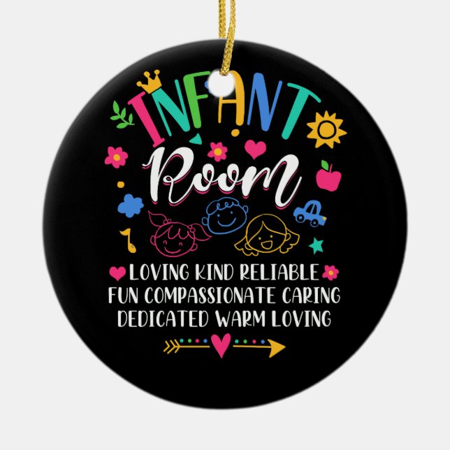 Adorno De Cerámica Sala de niños de cuidado diurno de amor confiable (Frente)