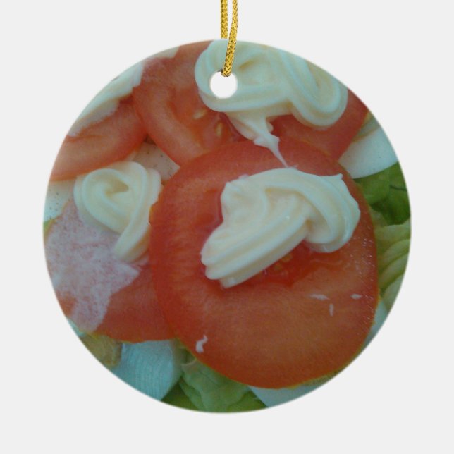 Adorno De Cerámica Salada saludable de primavera (Frente)