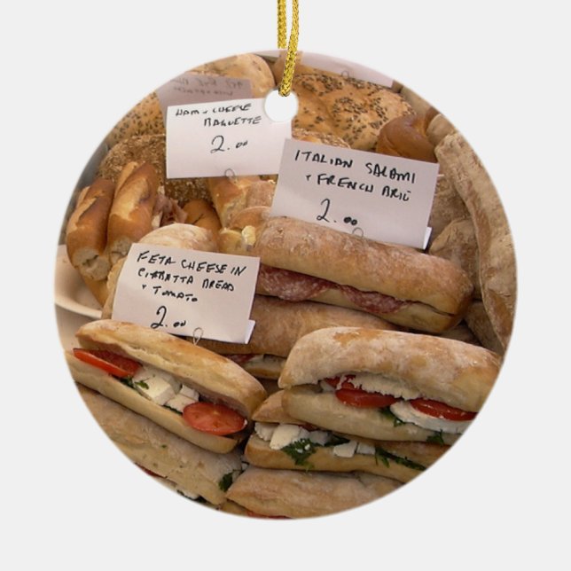 Adorno De Cerámica Salami italiano (Frente)